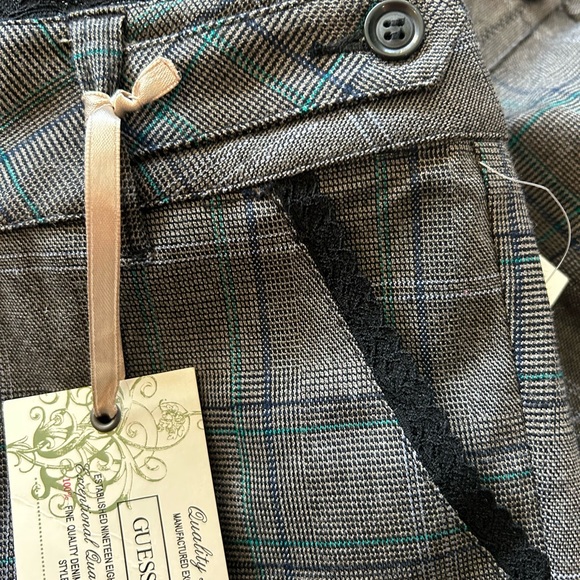 Guess Cropped Plaid Cuffed Pants,size 28 NWT - Picture 8 of 11